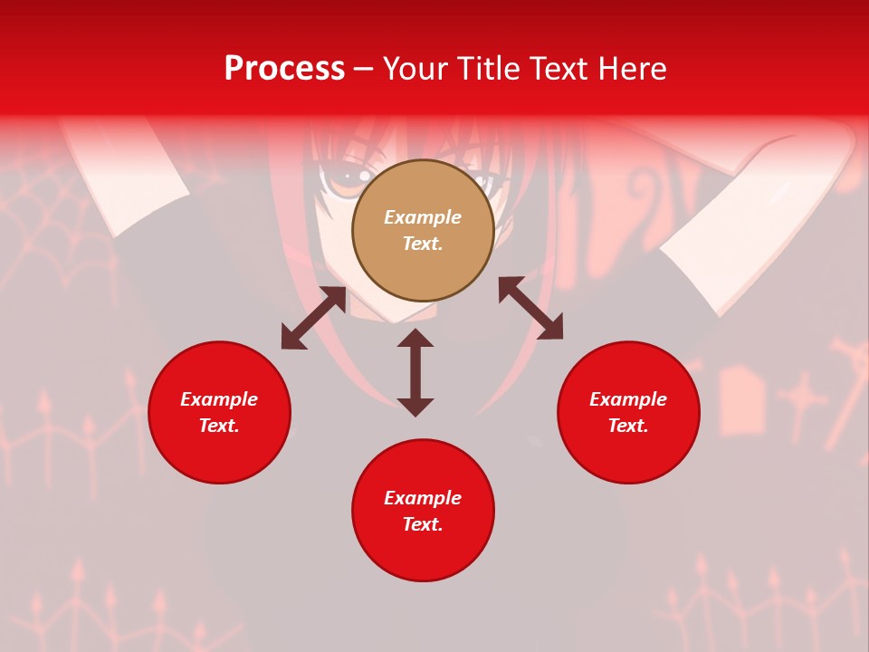 A Woman With Red Hair Is Holding Her Hands Behind Her Head PowerPoint Template