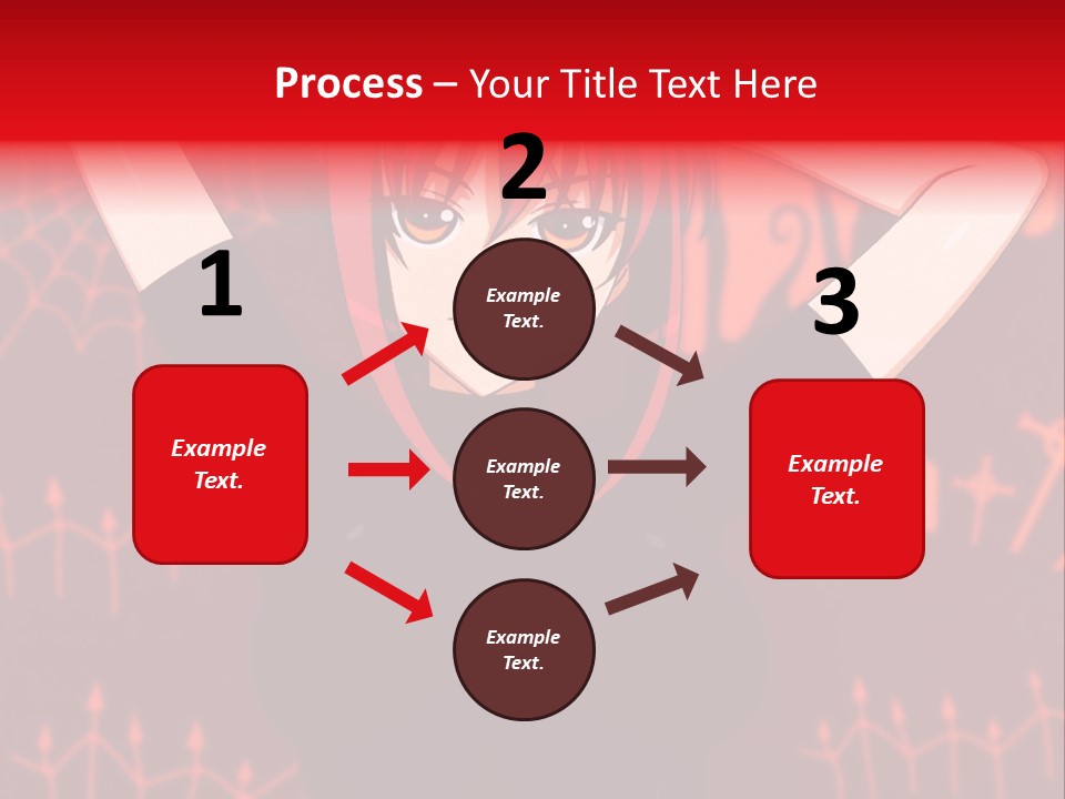 A Woman With Red Hair Is Holding Her Hands Behind Her Head PowerPoint Template