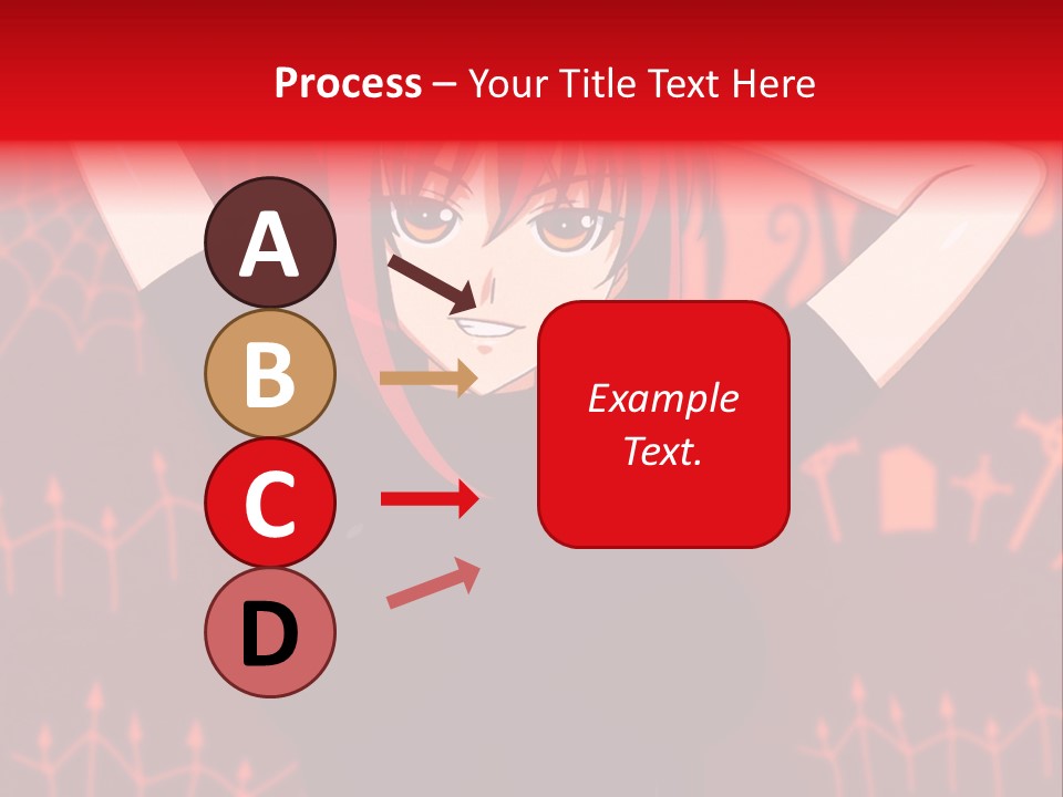 A Woman With Red Hair Is Holding Her Hands Behind Her Head PowerPoint Template