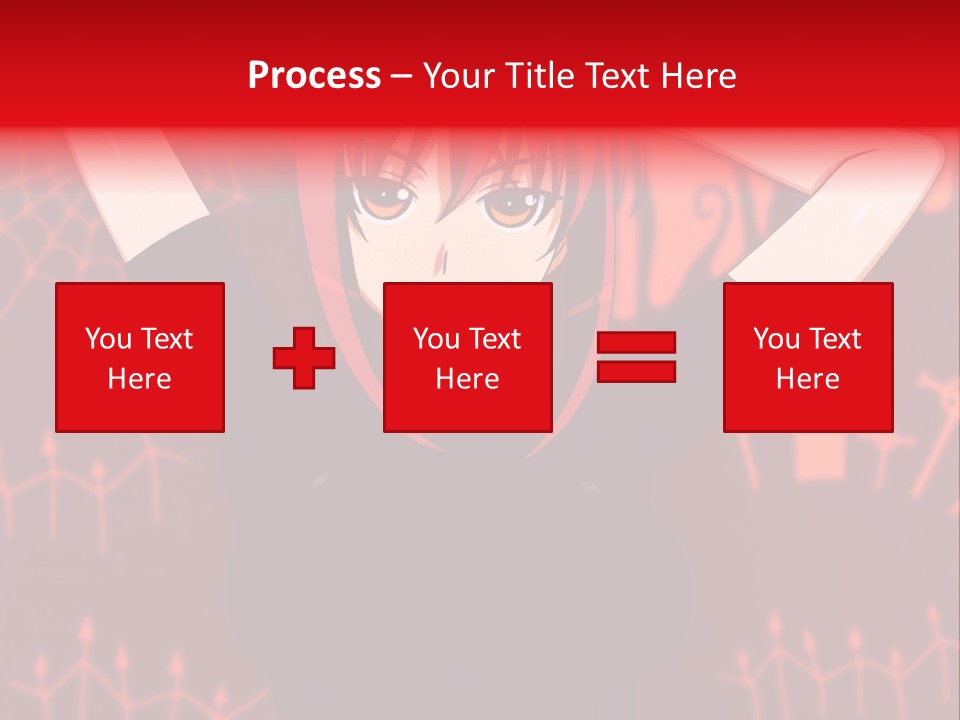 A Woman With Red Hair Is Holding Her Hands Behind Her Head PowerPoint Template