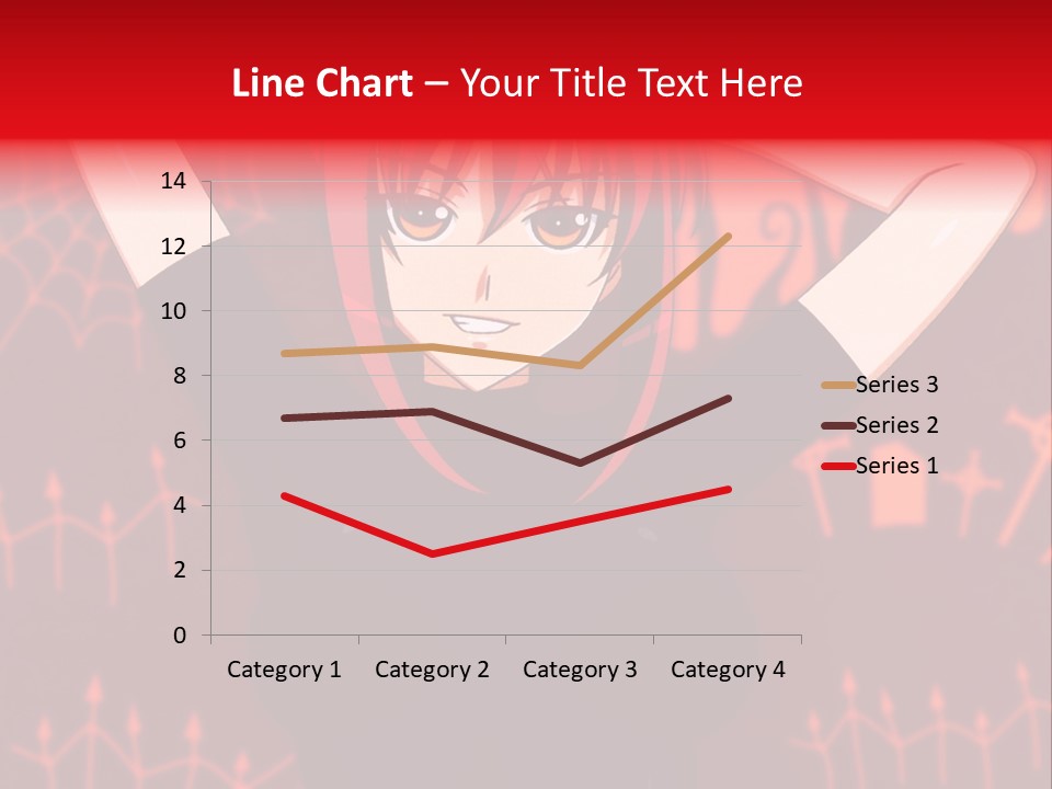 A Woman With Red Hair Is Holding Her Hands Behind Her Head PowerPoint Template