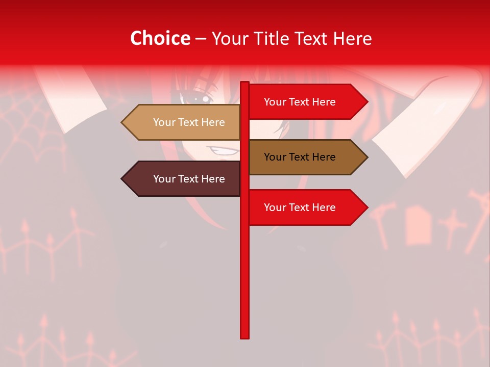 A Woman With Red Hair Is Holding Her Hands Behind Her Head PowerPoint Template