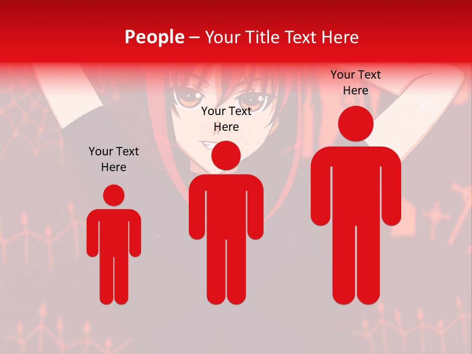 A Woman With Red Hair Is Holding Her Hands Behind Her Head PowerPoint Template