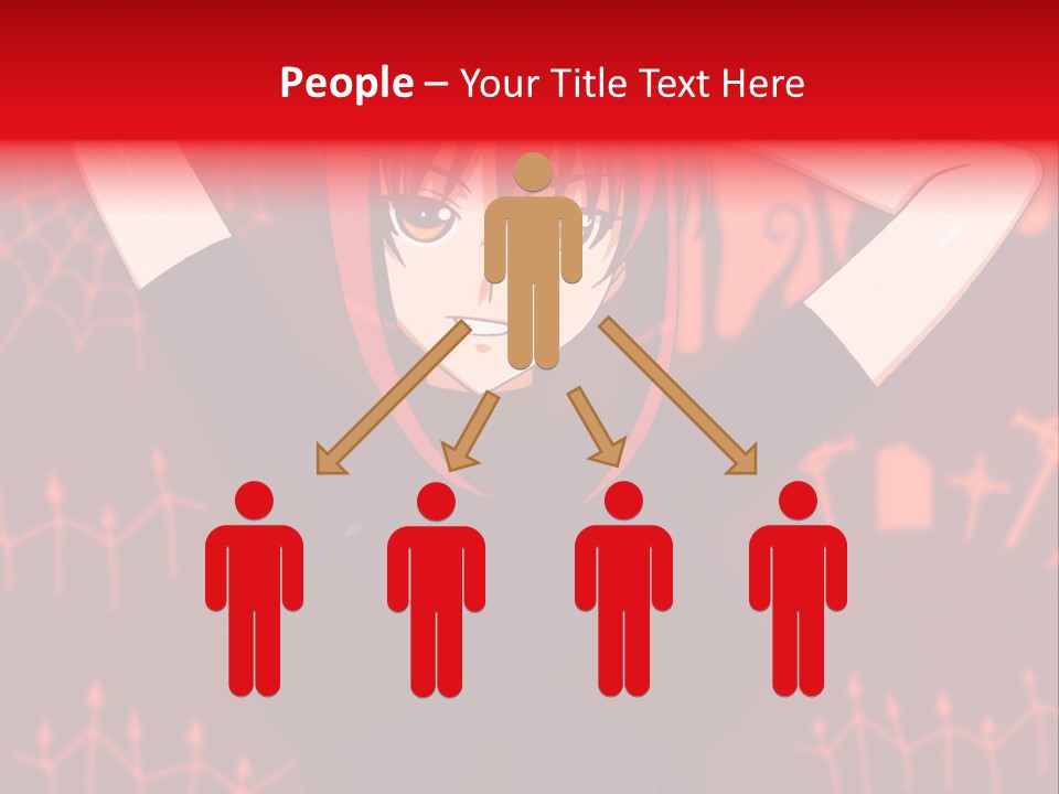 A Woman With Red Hair Is Holding Her Hands Behind Her Head PowerPoint Template