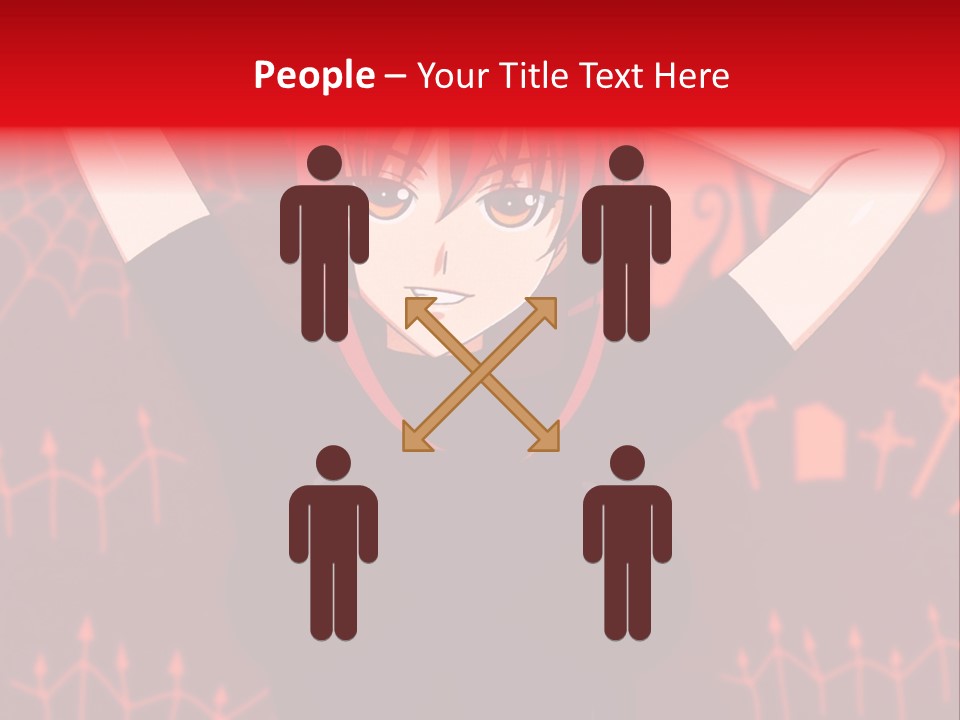 A Woman With Red Hair Is Holding Her Hands Behind Her Head PowerPoint Template