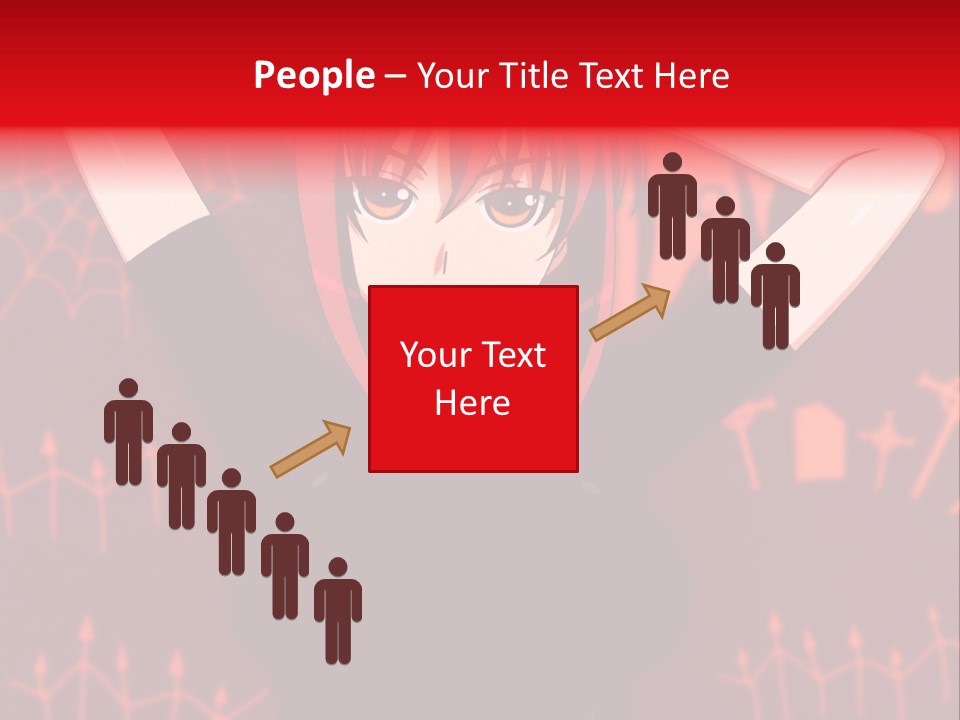 A Woman With Red Hair Is Holding Her Hands Behind Her Head PowerPoint Template