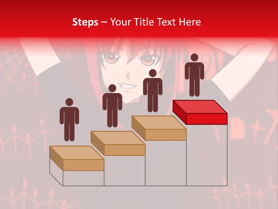 A Woman With Red Hair Is Holding Her Hands Behind Her Head PowerPoint Template