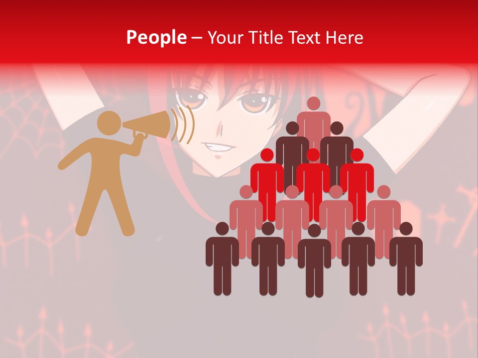 A Woman With Red Hair Is Holding Her Hands Behind Her Head PowerPoint Template