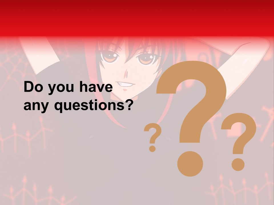 A Woman With Red Hair Is Holding Her Hands Behind Her Head PowerPoint Template