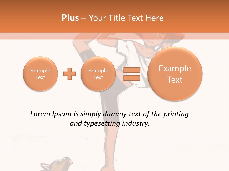 A Person Doing Yoga With A Dog On The Ground PowerPoint Template