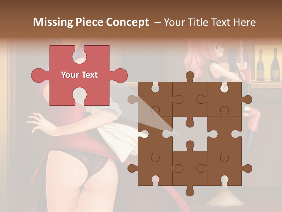 A Woman In A Dress Sitting At A Bar PowerPoint Template