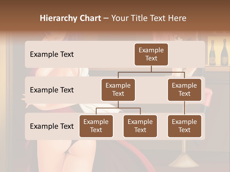 A Woman In A Dress Sitting At A Bar PowerPoint Template