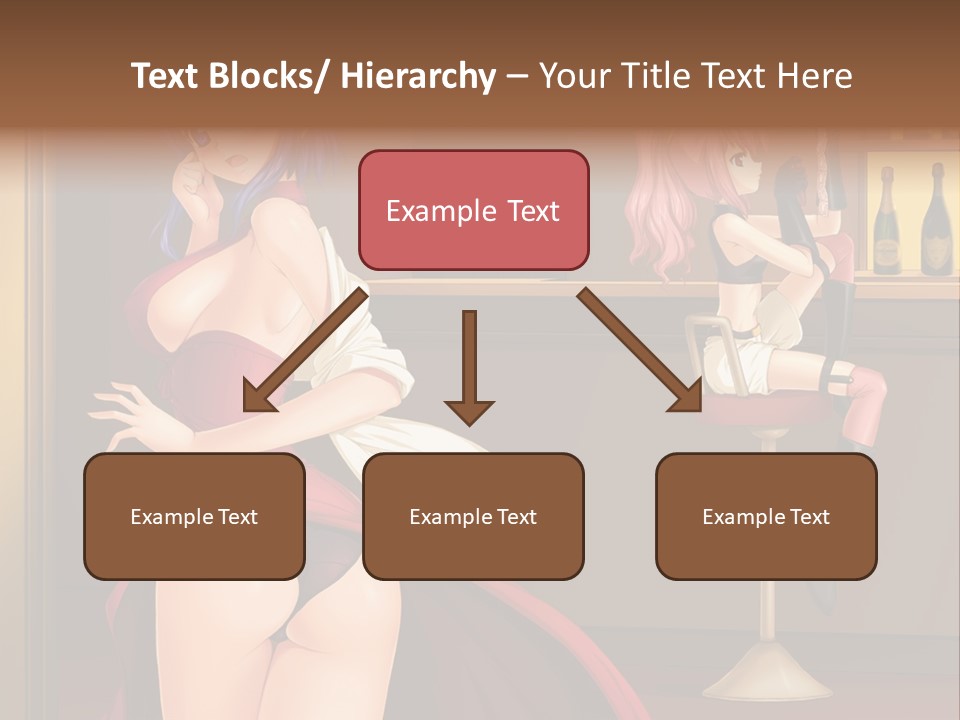 A Woman In A Dress Sitting At A Bar PowerPoint Template