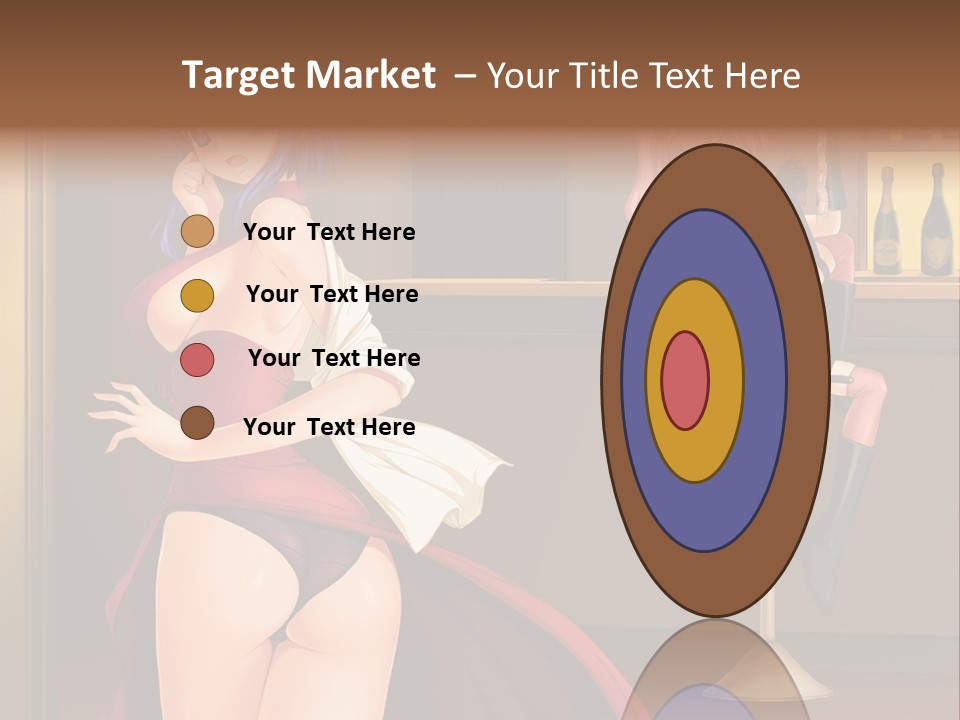 A Woman In A Dress Sitting At A Bar PowerPoint Template