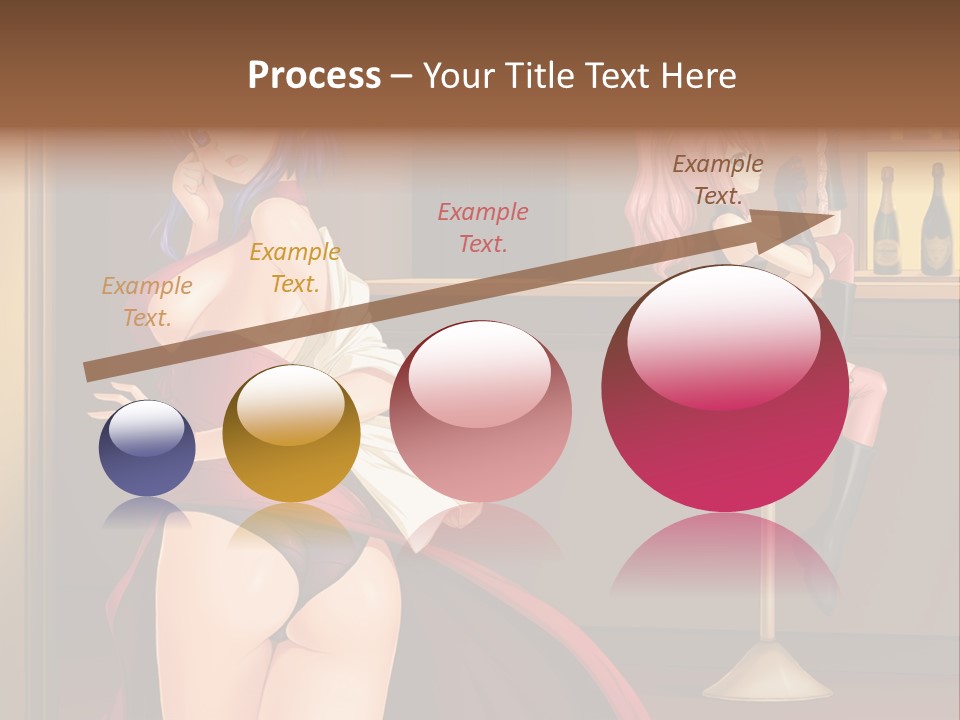 A Woman In A Dress Sitting At A Bar PowerPoint Template