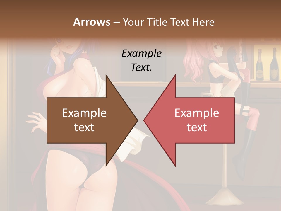 A Woman In A Dress Sitting At A Bar PowerPoint Template