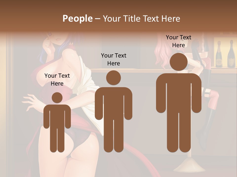 A Woman In A Dress Sitting At A Bar PowerPoint Template