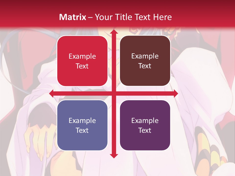 A Woman With Blue Hair Sitting On A Chair PowerPoint Template