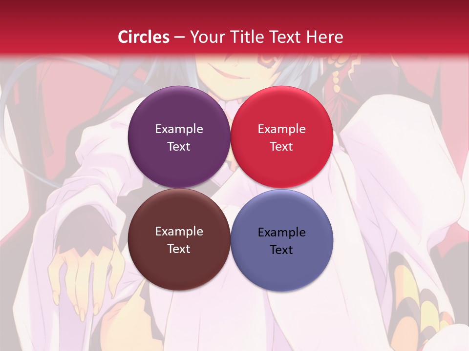 A Woman With Blue Hair Sitting On A Chair PowerPoint Template