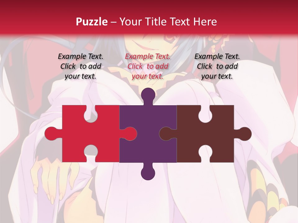 A Woman With Blue Hair Sitting On A Chair PowerPoint Template