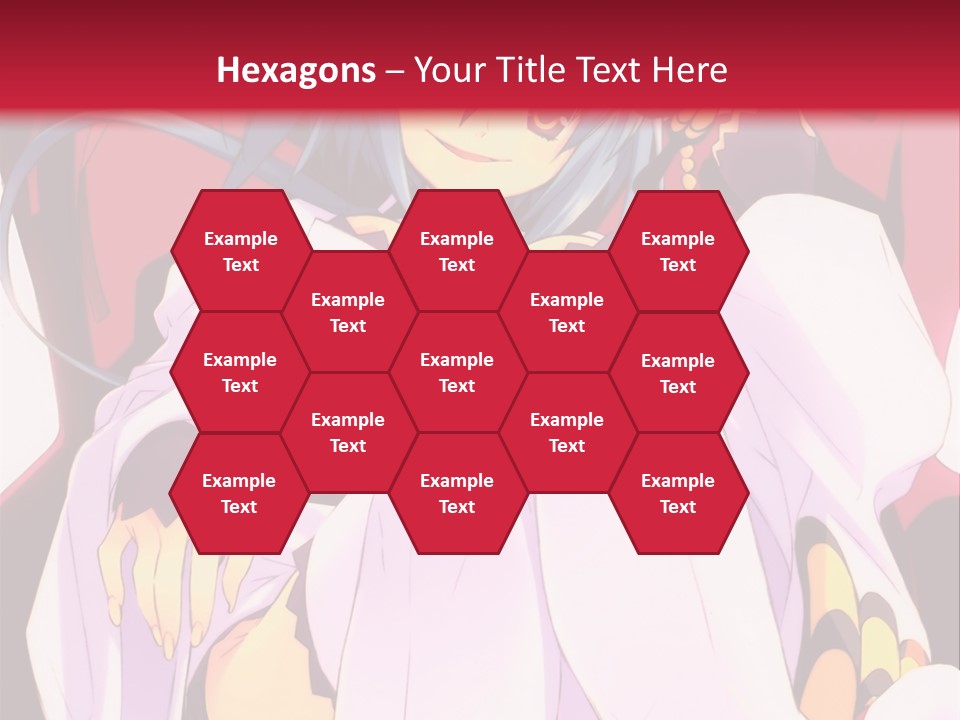 A Woman With Blue Hair Sitting On A Chair PowerPoint Template