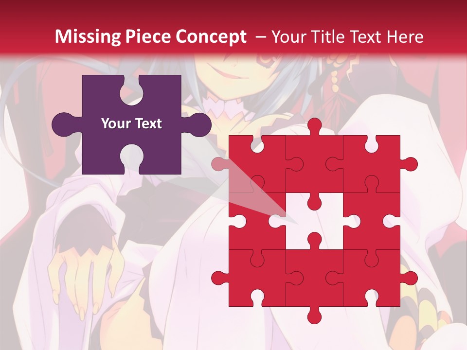 A Woman With Blue Hair Sitting On A Chair PowerPoint Template