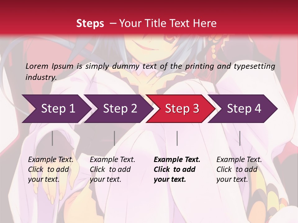 A Woman With Blue Hair Sitting On A Chair PowerPoint Template