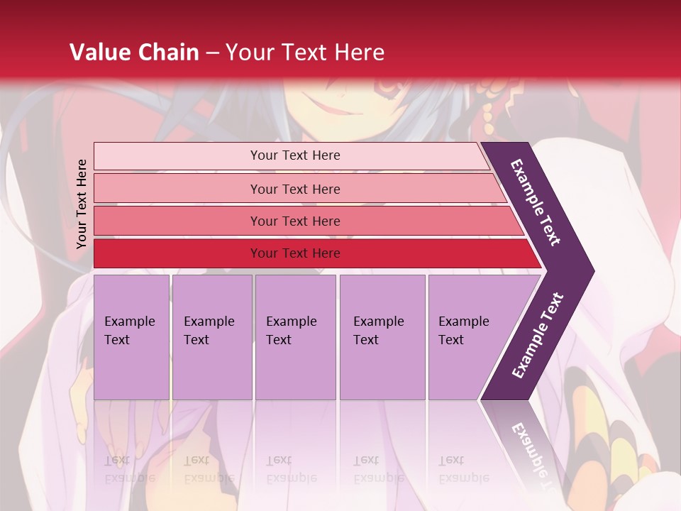 A Woman With Blue Hair Sitting On A Chair PowerPoint Template