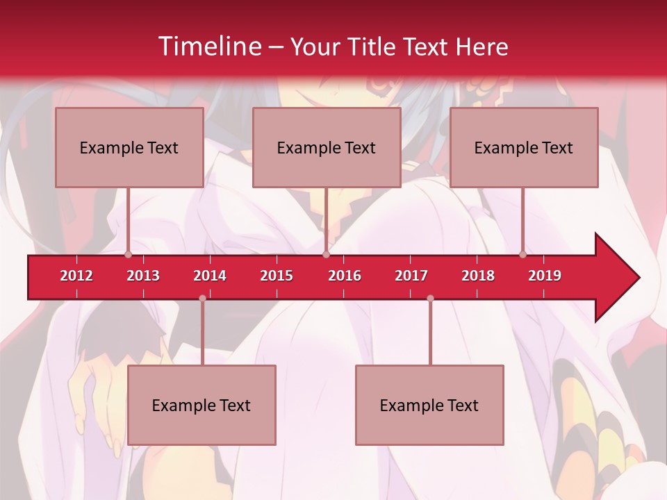 A Woman With Blue Hair Sitting On A Chair PowerPoint Template