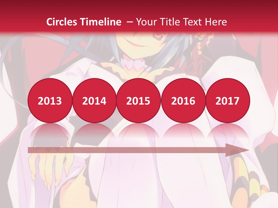 A Woman With Blue Hair Sitting On A Chair PowerPoint Template