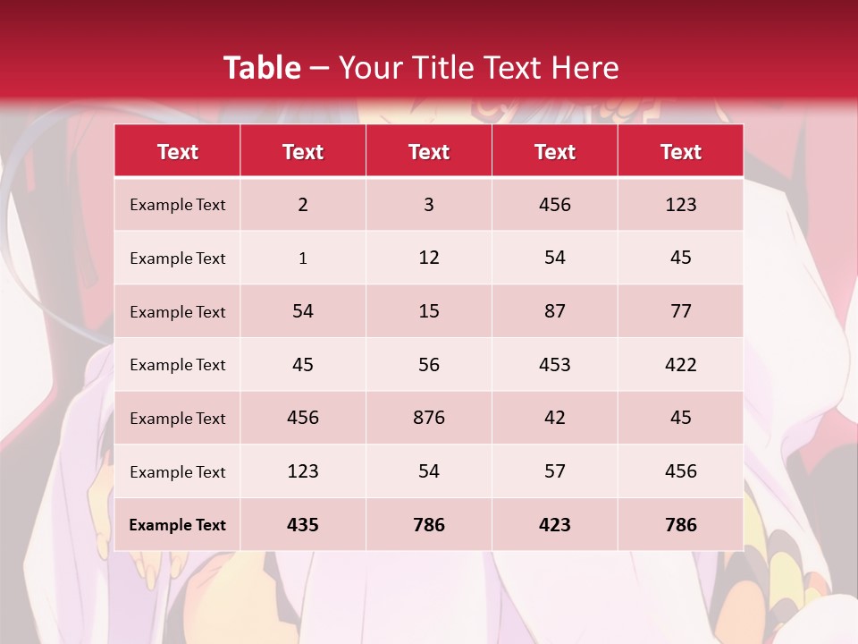 A Woman With Blue Hair Sitting On A Chair PowerPoint Template