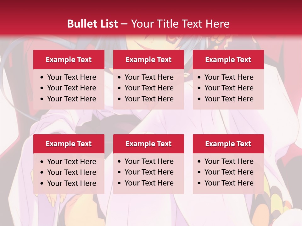 A Woman With Blue Hair Sitting On A Chair PowerPoint Template