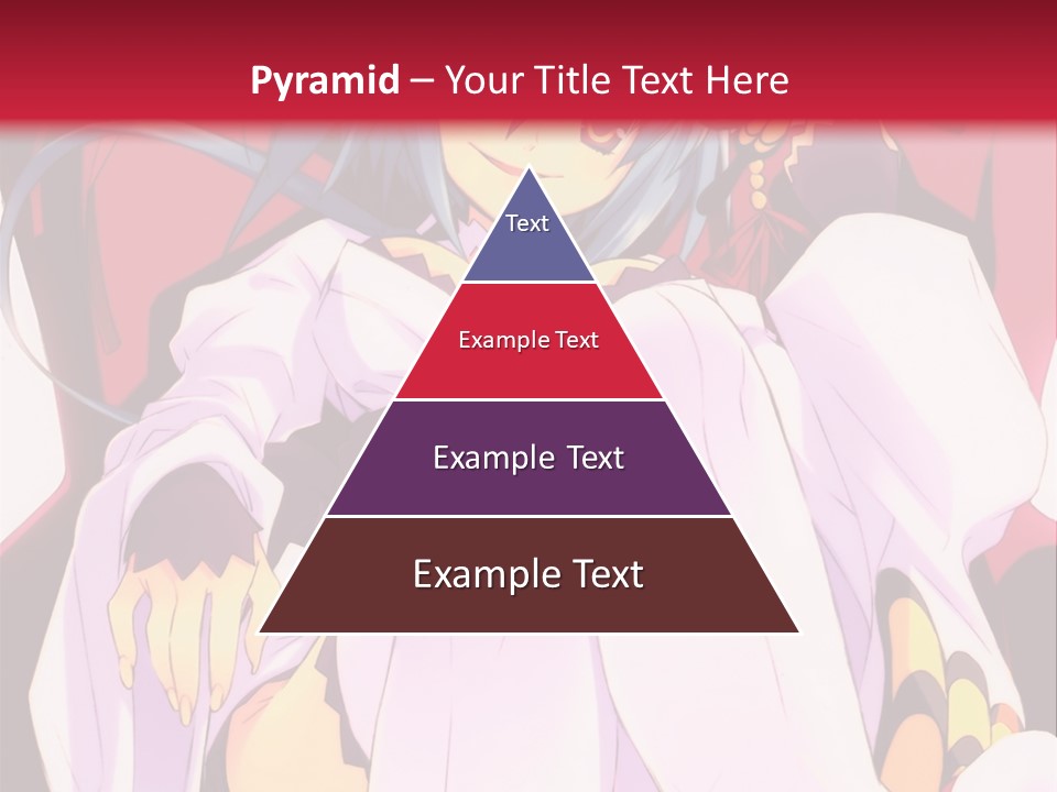 A Woman With Blue Hair Sitting On A Chair PowerPoint Template