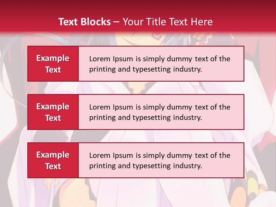 A Woman With Blue Hair Sitting On A Chair PowerPoint Template