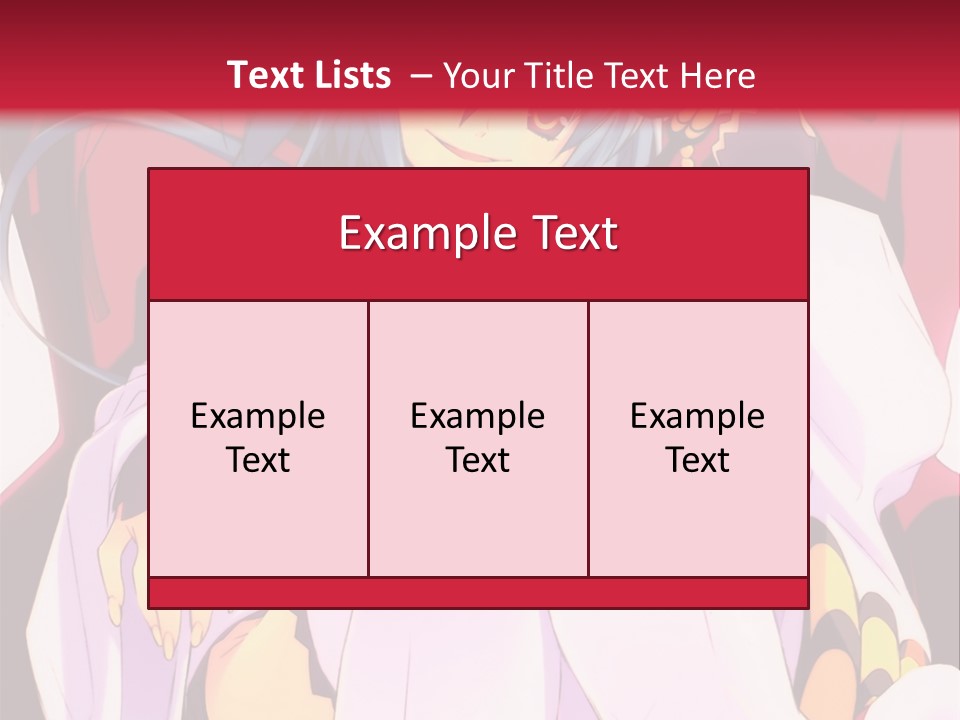 A Woman With Blue Hair Sitting On A Chair PowerPoint Template