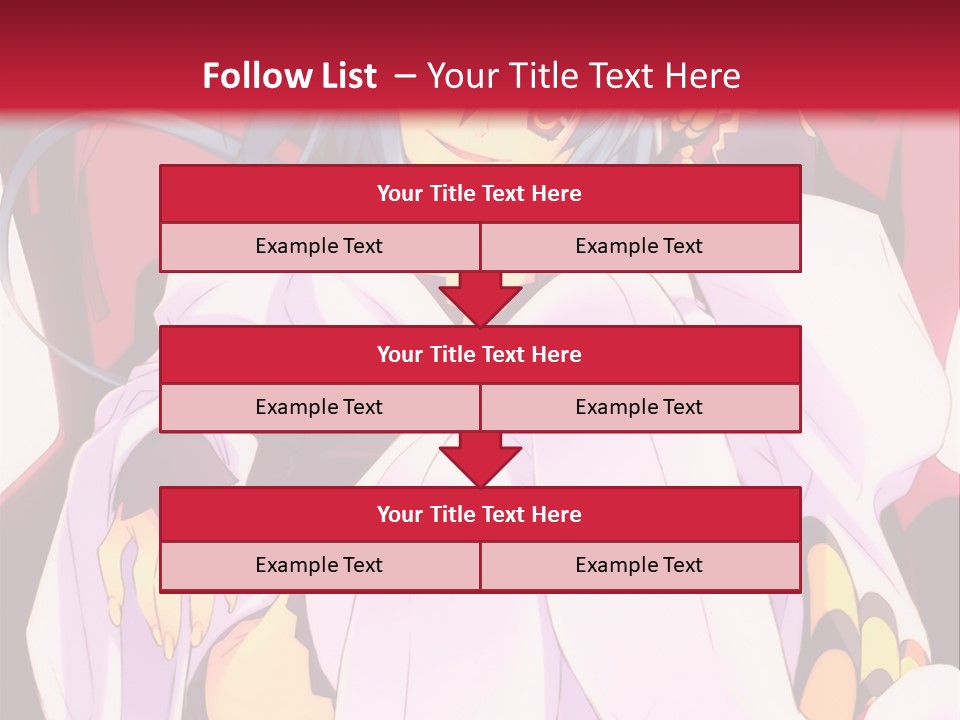 A Woman With Blue Hair Sitting On A Chair PowerPoint Template