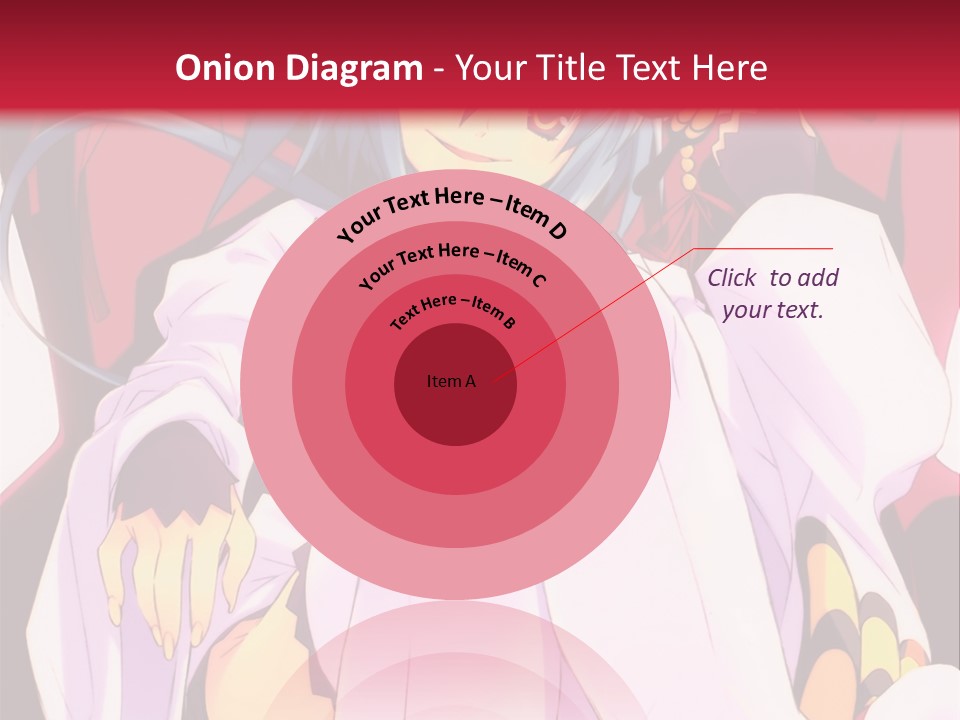 A Woman With Blue Hair Sitting On A Chair PowerPoint Template