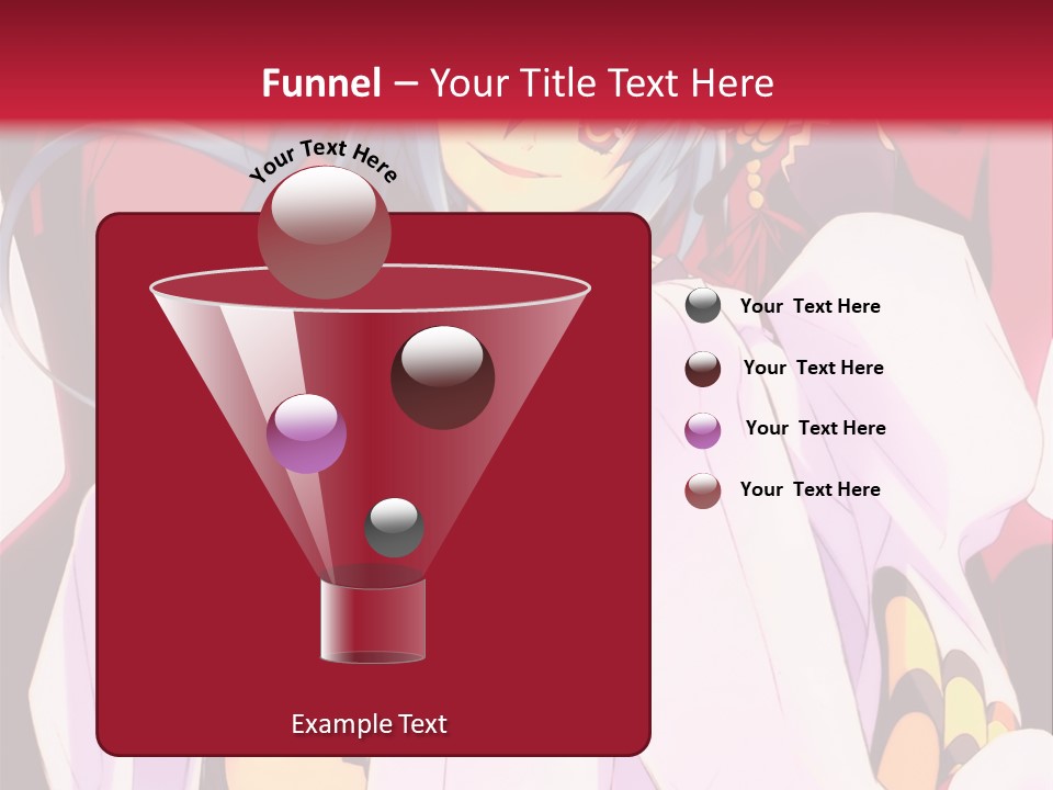 A Woman With Blue Hair Sitting On A Chair PowerPoint Template