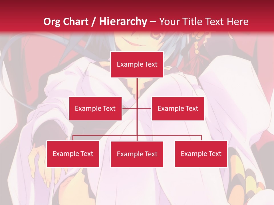 A Woman With Blue Hair Sitting On A Chair PowerPoint Template