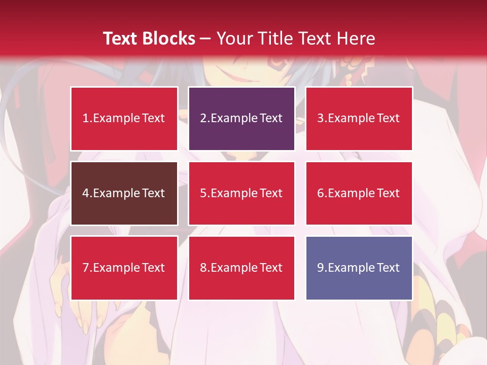 A Woman With Blue Hair Sitting On A Chair PowerPoint Template