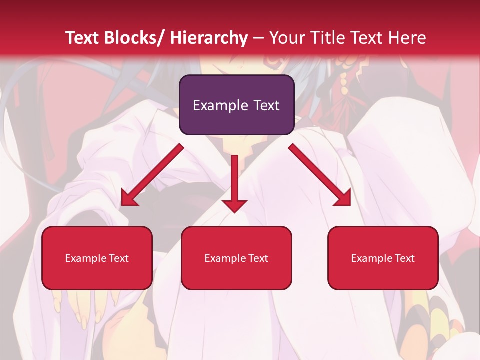 A Woman With Blue Hair Sitting On A Chair PowerPoint Template