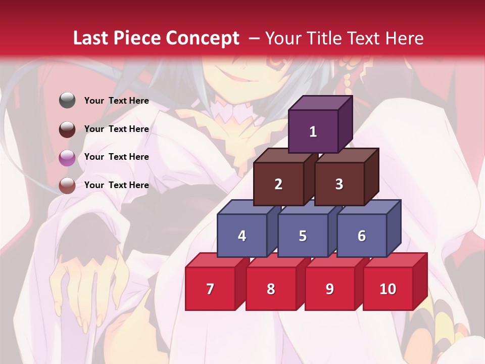 A Woman With Blue Hair Sitting On A Chair PowerPoint Template