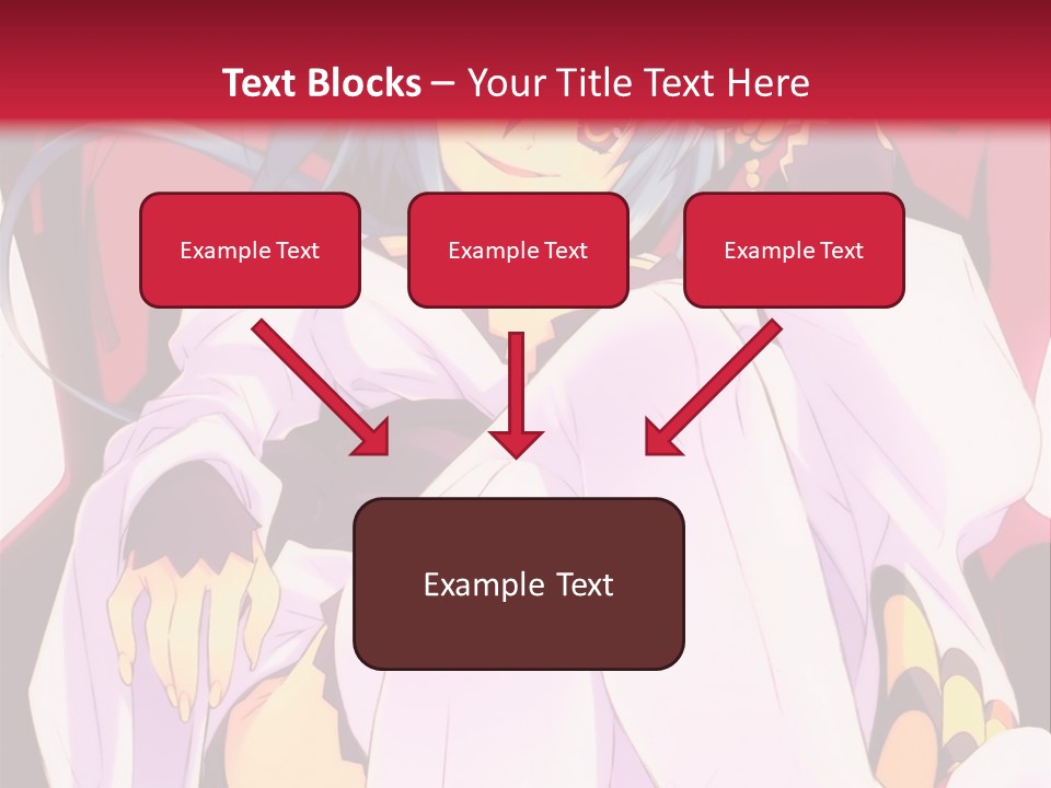 A Woman With Blue Hair Sitting On A Chair PowerPoint Template
