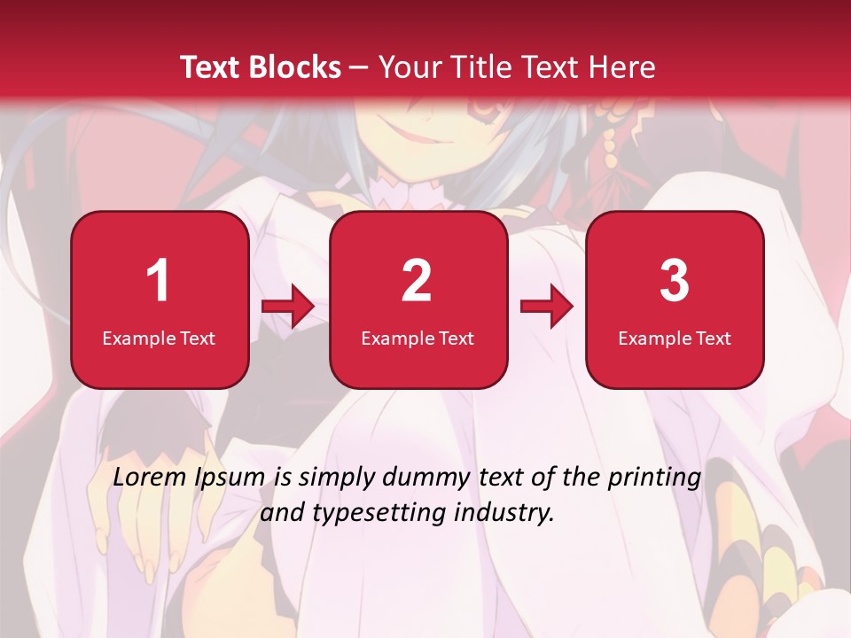 A Woman With Blue Hair Sitting On A Chair PowerPoint Template