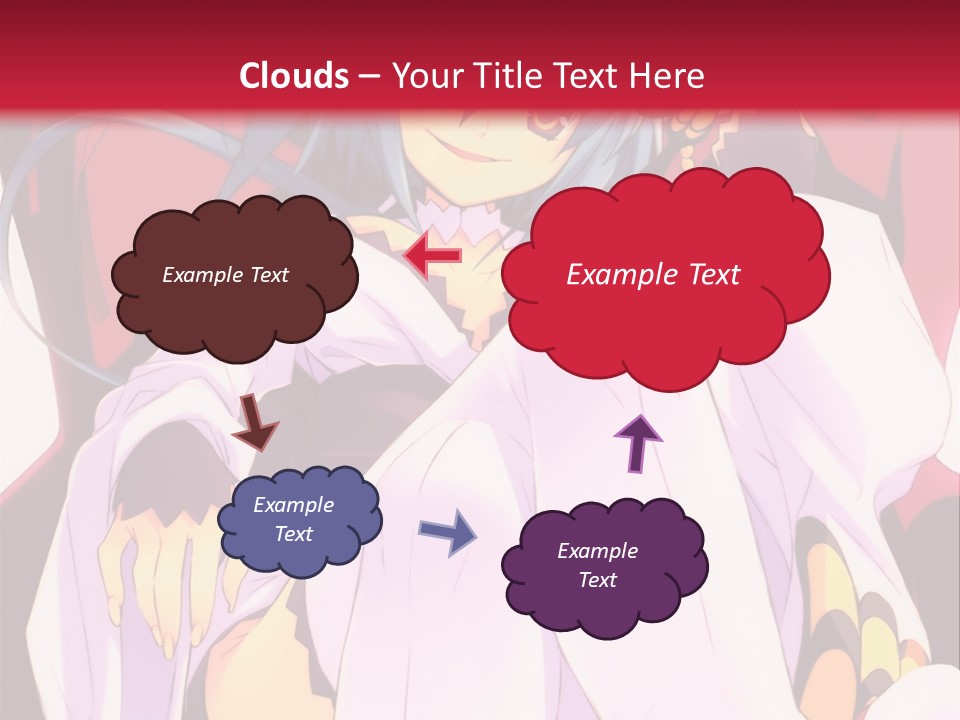 A Woman With Blue Hair Sitting On A Chair PowerPoint Template