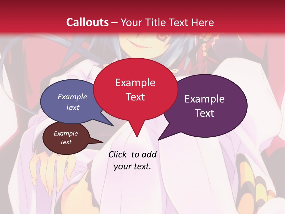 A Woman With Blue Hair Sitting On A Chair PowerPoint Template