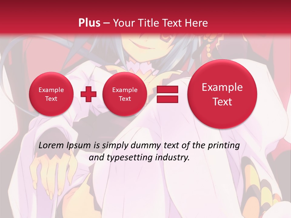 A Woman With Blue Hair Sitting On A Chair PowerPoint Template