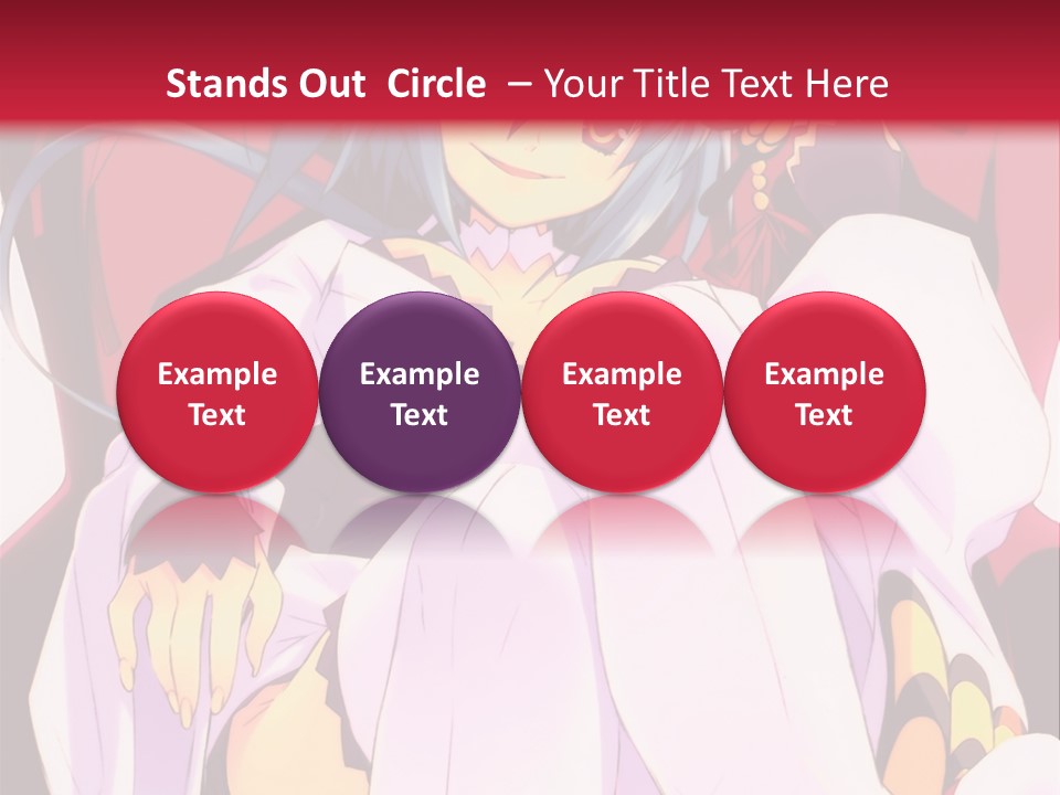 A Woman With Blue Hair Sitting On A Chair PowerPoint Template