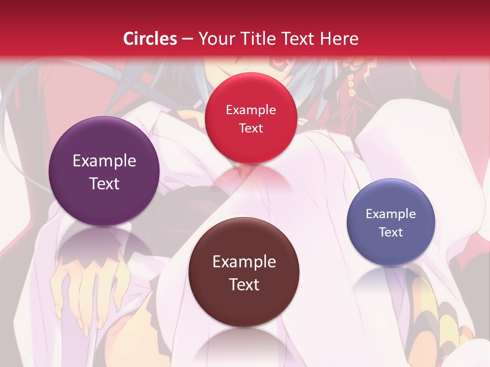 A Woman With Blue Hair Sitting On A Chair PowerPoint Template