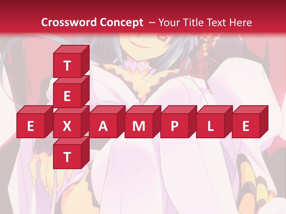 A Woman With Blue Hair Sitting On A Chair PowerPoint Template